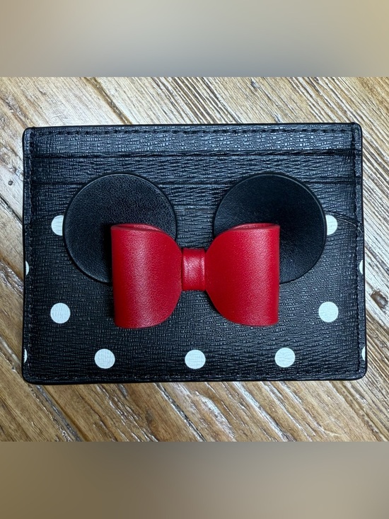 kate spade Accessories - Kate Spade x Disney Minnie Mouse Polka Dot Leather Card Holder Wallet Black